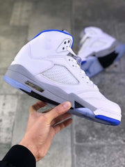 Air Jordan 5 Stealth 2.0 White Blue Sneakers 440888-140