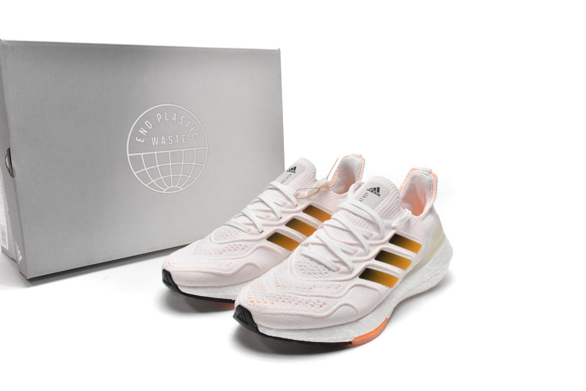 adidas Ultra Boost 2022 Heat.RDY White Flash Orange Running Shoes GZ0129