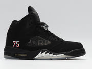 Air Jordan 5 Retro Black Silver High-Top Sneakers AV9175-001