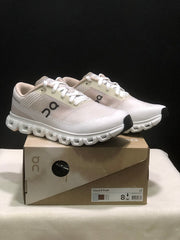 On Cloud 6 Push Sneakers in White and Beige