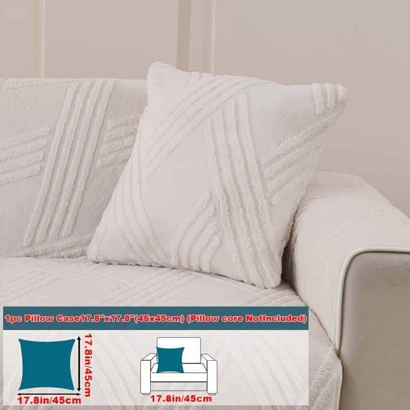 1pc Thick Plush Sofa Cushion Compatible for Sofa Types (1\u002F2\u002F3\u002F4-Seater, Loveseat, Sectional) - Modern Diagonal, Pet-Friendly, Scratch-Resistant Anti-Slip Cushion, Machine Washable Soft Cushion for Sofa Upgrade