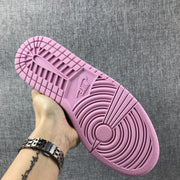 Air Jordan 1 Mid Pink Purple Sneakers 555112-500