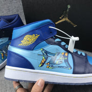 Air Jordan 1 Mid Sneakers Blue Cyan BV7446-400