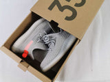Yeezy 350 V2 Kids Sneakers in Light Grey and Coral