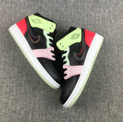 Jordan Air Jordan 1 Mid Sneakers Black Red Green Pink AV5174-076
