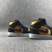 Air Jordan 1 Mid SE Black and Gold Sneakers 852542-401