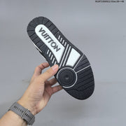 Louis Vuitton White and Black Low-Top Sneakers