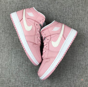 Jordan 1 Mid Pink Women’s Sneakers 555112-100