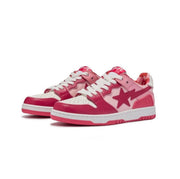 BAPE SK8 STA Sneakers in Pink and Burgundy
