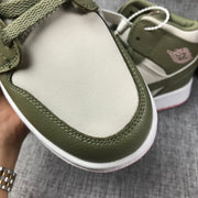 Air Jordan 1 Mid GG Sneakers in Olive Green and White
