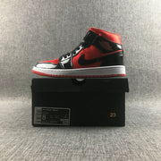 Air Jordan 1 Mid Sneakers Black Red White BQ6472-600