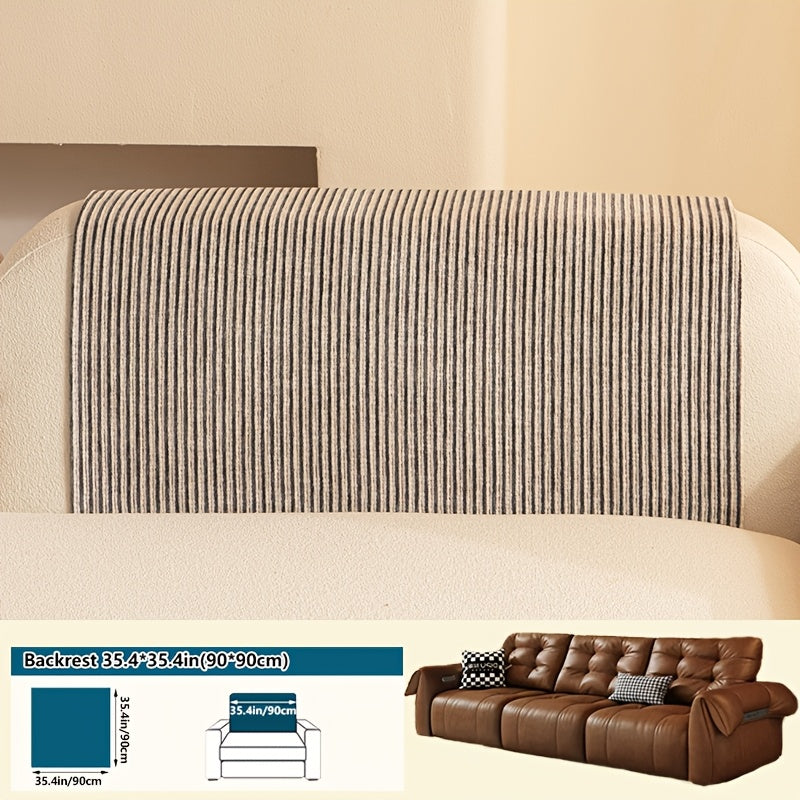 1pc Modern Striped Sofa Cushion, Non-Slip and Pet-Friendly Sofa Cushion, Suitable for 1-4 Seats, Soft and Comfortable Living Room Decor, Machine Washable Polyester, Gray, Beige, and Coffee Brown Stylish Abstract Design, Pet-Friendly Non-Slip Cover