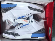 Jordan Air Jordan 3 Retro White Royal Blue Sneakers