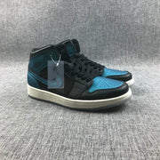 Air Jordan 1 Mid BQ6472-009 Black and Turquoise Sneakers
