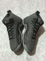 Air Jordan 12 High-Top Sneakers in Black and Grey