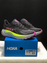 HOKA Arahi 8 Running Shoes, Black and Neon Yellow