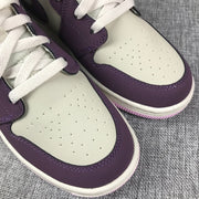 Air Jordan 1 Mid GS Sneakers White Purple Pink