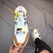 Jordan Legacy 312 High-Top Basketball Shoes, White Tan Navy