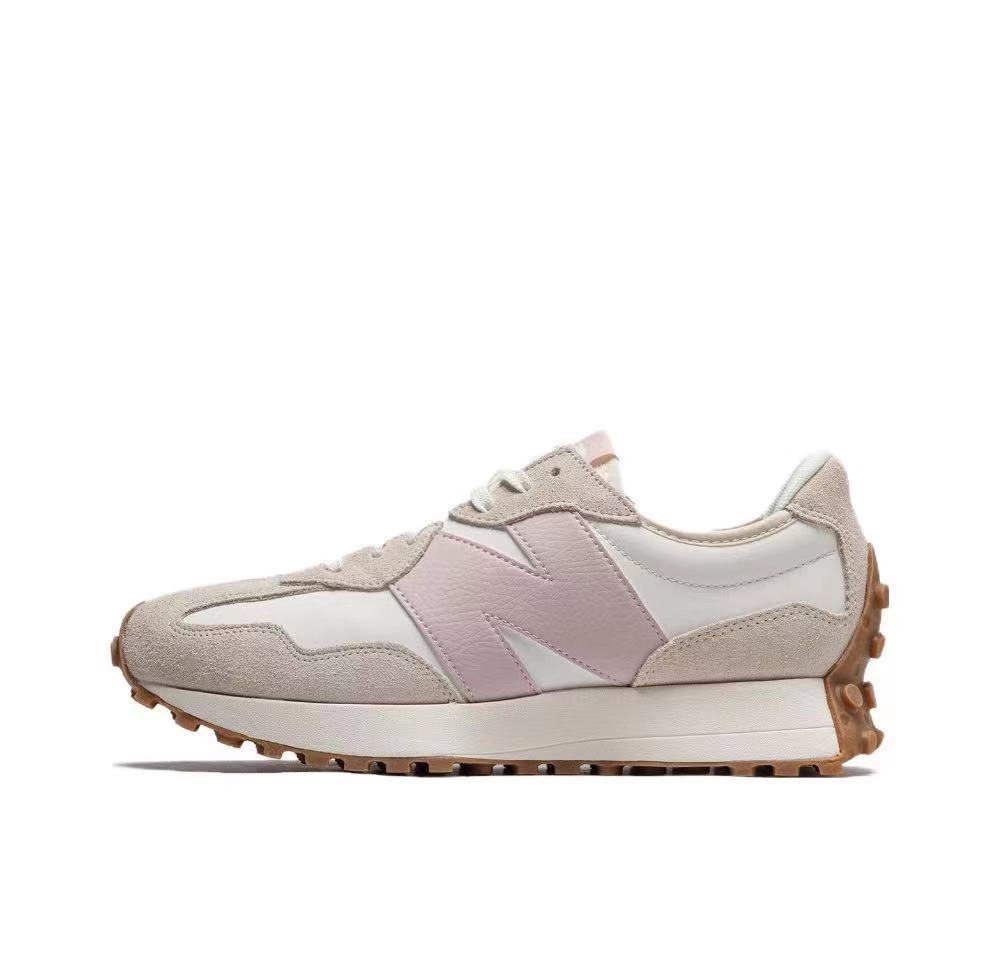 New Balance 327 Sneakers in Cream and Pale Pink