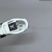 Louis Vuitton White and Black Low-Top Sneakers