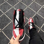 Air Jordan 1 High Black Red White Sneakers