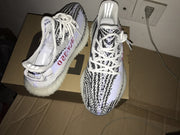 Yeezy 350 V2 Glow-in-the-Dark Sneakers, Black and White