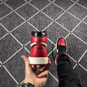 Air Jordan 1 High Black Red Toe Sneakers