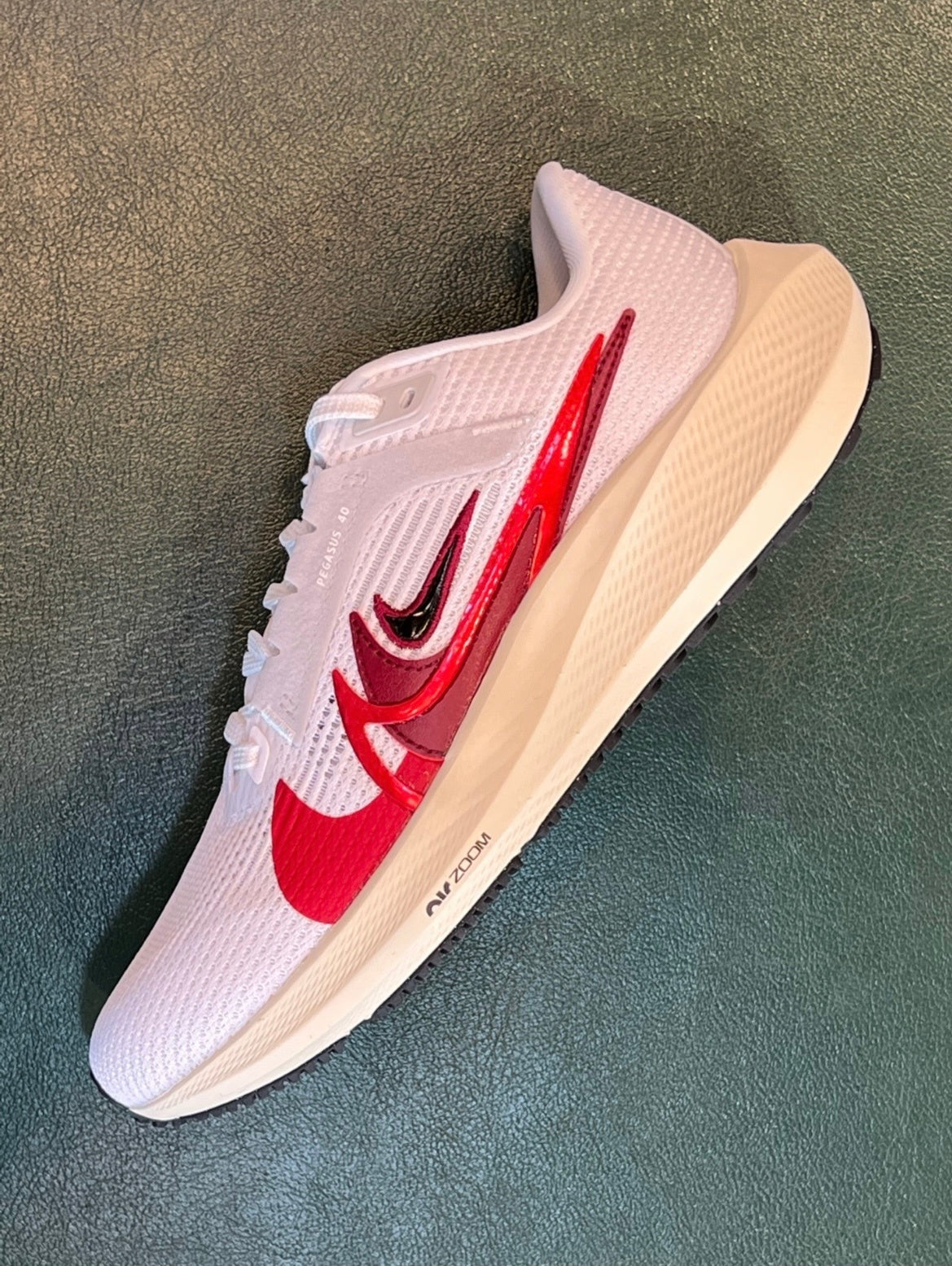 Nike Pegasus 40 PRM White Red Running Shoes FB7703-100