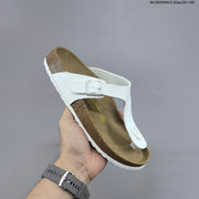 Birkenstock Arizona and Gizeh Sandals in White and Brown
