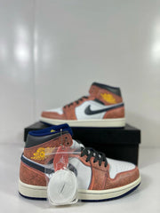 Jordan Air Jordan 1 Mid Flight Orange White Black FV3619-106