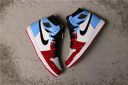 Air Jordan 1 Fearless High-Top Sneakers in Red, White and Blue