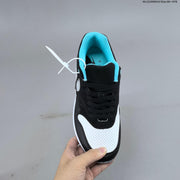 Nike Air Max 1 Black White and Turquoise Sneakers