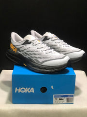 HOKA Speedgoat 5 Trail Running Shoes White Gray
