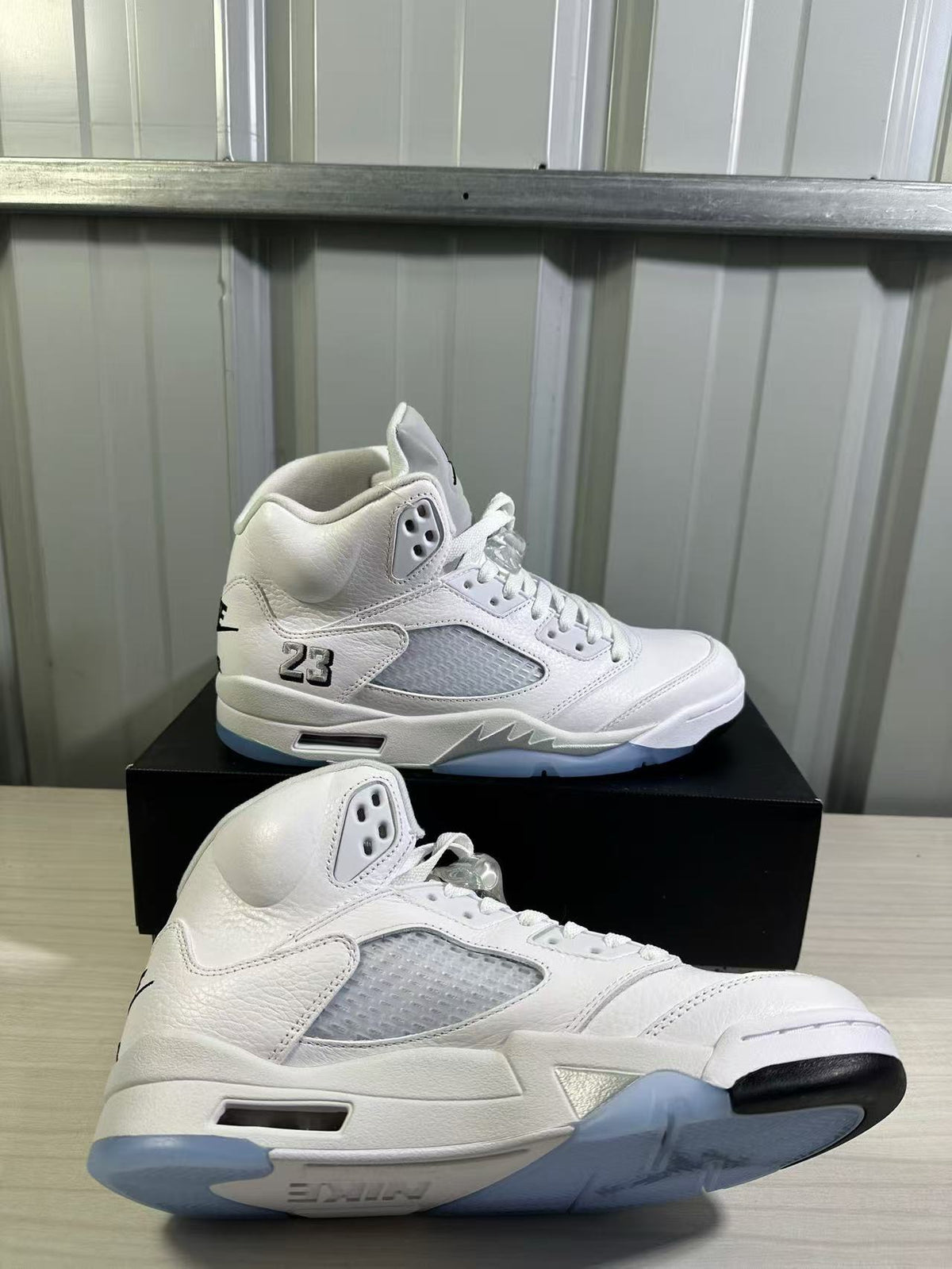 Air Jordan 5 White Silver Sneakers HQ7978-103