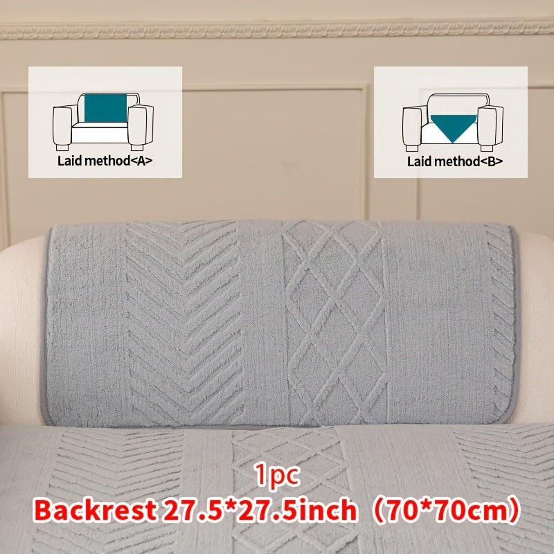 1pc of Multi-Color Plush Sofa Cushion, Cat Scratch Resistant, Machine Washable, Non-Slip Breathable Sofa Cover - First Encounter