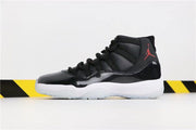 Air Jordan 11 Retro 72-10 Black and White High-Top Sneakers