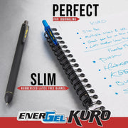 Pentel EnerGel Kuro Shades Packs, Liquid Gel Pen, 0.7mm, Assorted Ink