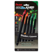 Pentel EnerGel Kuro Shades Packs, Liquid Gel Pen, 0.7mm, Assorted Ink