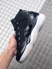 Jordan Air Jordan 11 Silver Eyelets Black White Sneakers