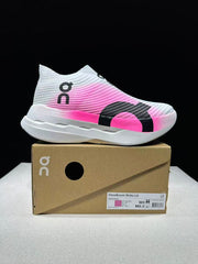 On Cloudboom Strike LS White/Pink Running Sneakers