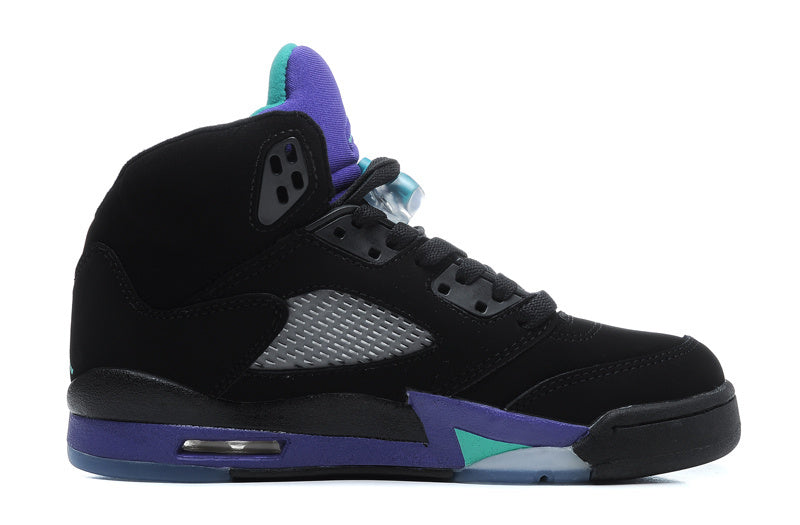 Jordan Air Jordan 5 Black Purple High-Top Sneakers 440892-007