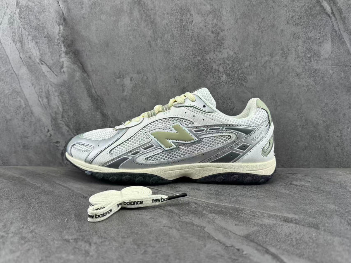 New Balance 2002R Silver and White Sneakers