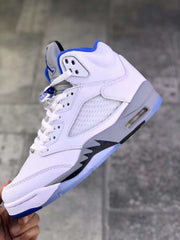 Air Jordan 5 Stealth 2.0 White Blue Sneakers 440888-140