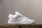 Jordan 1 Low White Basketball Sneakers 553560-101