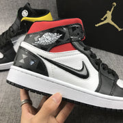 Air Jordan 1 Mid Quai 54 Sneakers Black Multi-Color CJ9219-001