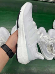 adidas Ultraboost 23 Light Running Shoes, White and Black GY9350