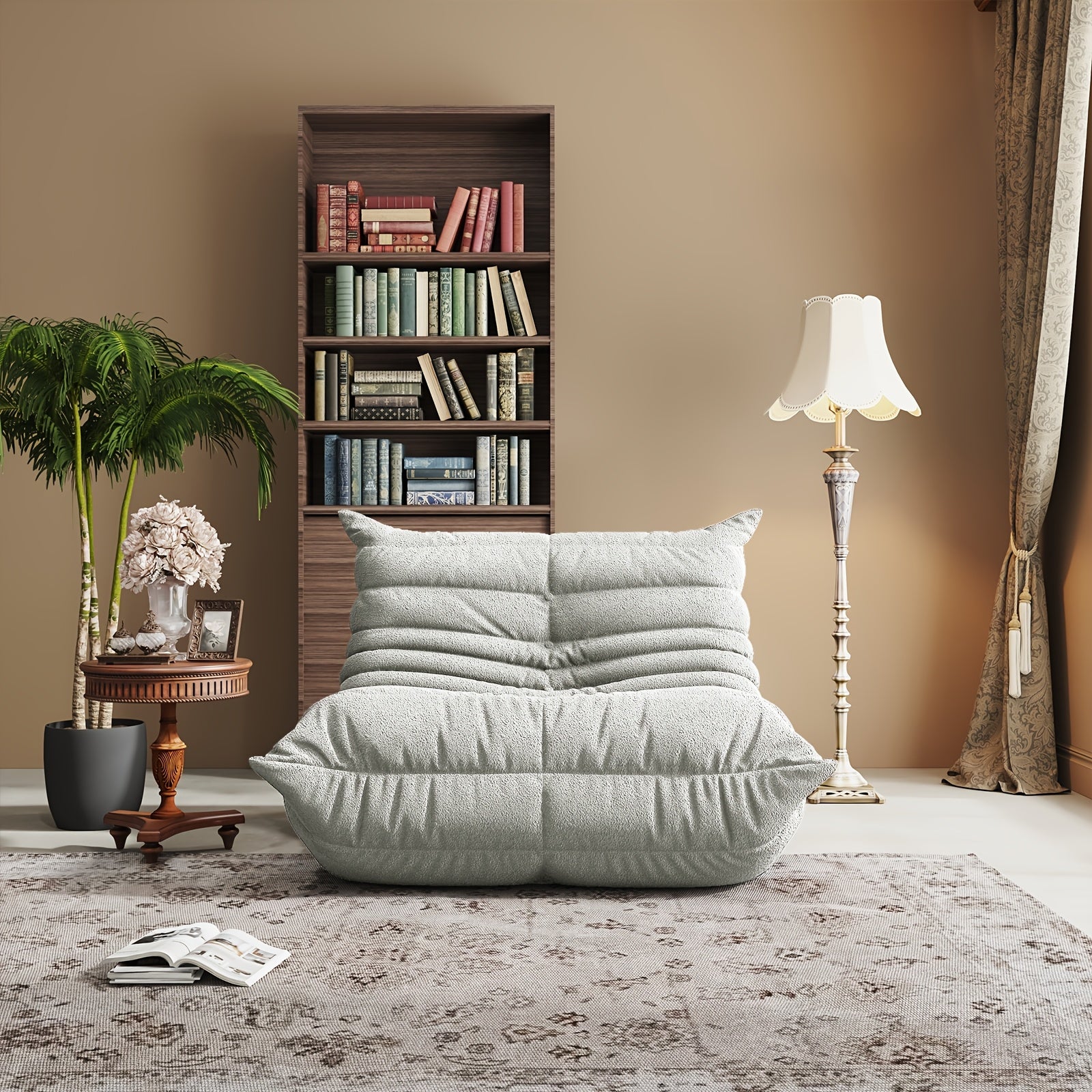 for CATERPILLAR Sofa, Modern Minimalist Style, Comfortable Lazy Sofa, Armless Cushion Floor Chair, Teddy Sofa Bed, Suitable for Various Room Types, Game Sofa, Balcony Tatami, Single - Double - Triple Sofa Bed, A Gift for Friends On Festivals.