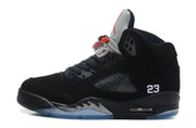 Jordan Air Jordan 5 Retro Black and Silver High-Top Sneakers