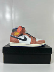 Jordan Air Jordan 1 Mid Flight Orange White Black FV3619-106