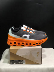 On Cloudmonster Running Shoes Black Orange